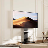 Aisens Soporte De Suelo Con Bandeja Dvd Para Monitor/Tv 50kg De 37-86, Negro