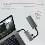 EAN 8595247905437 - Axagon HMC-4G2 hub de interfaz USB 3.2 Gen 2 (3.1 Gen 2) Type-C 10000 Mbit/s Gris imagen 6