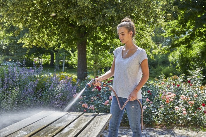 Gardena 18304-20 Pistola De Pulverización De Agua O Boquilla Pistola Pulverizadora De Agua Para Jardín Negro, Gris, Naranja