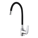 Grifo Cocina Monomando Baiona Goma Flexible Negro