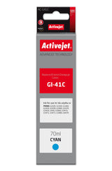 Activejet Ac-G41c Botella De Tinta Para Impresora Canon, Sustituta De Canon Gi-41c 4543c001 Supreme 70 Ml Azul Claro