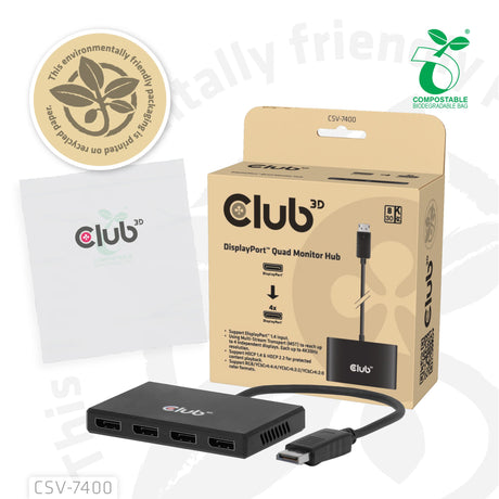 EAN 8719214473679 - CLUB3D CSV-7400 divisor de video 4x DisplayPort imagen 16