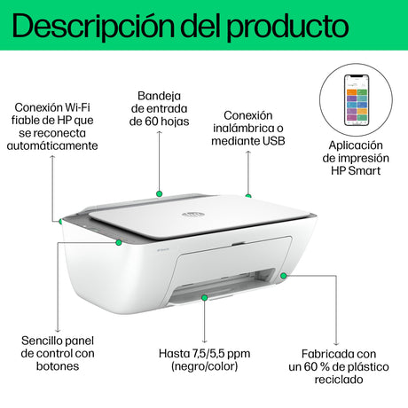 EAN 5715063395066 - HP DeskJet 2820e All-in-One Printer Inyección de tinta térmica A4 4800 x 1200 DPI 7,5 ppm Wifi imagen 5