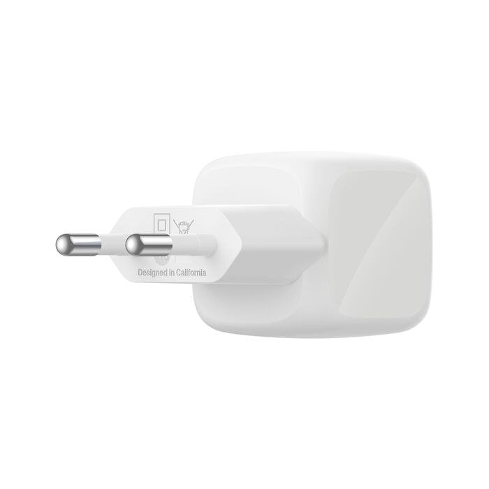 Pack Cargador De Red *Gan* Usb-C 30w Pd + Cable Tresse Usb-C Vers Usb-C 2m - Plateado - Belkin