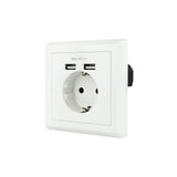 EAN 8433281009707 - Nanocable 10.35.0010 toma de corriente CEE 7/3 + USB Blanco imagen 1