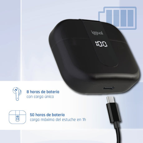 EAN 8435364319345 - iggual True Sound True Wireless Stereo (TWS) Dentro de oído Llamadas/Música Negro imagen 4
