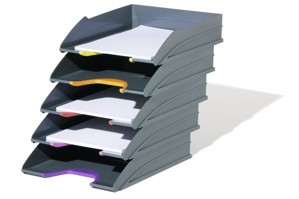 Bandejas Para Cartas Durable Varicolor 5 Compartimentos Antracita Coloreado