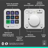 Logitech Master Series Mx Creative Console Conjunto De Teclado Y Teclado De Marcación Retroiluminación Usb-C Gris Pálido