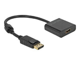 Adaptador Displayport 1.2 Macho A Hdmi Hembra 4k Activo Negro