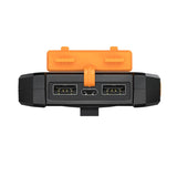 Bateria Externa Power Bank  6000  Solar 2 Puertos Usb-A De Control De Calidad Y 1 Puerto Usb-C Negro Naranja