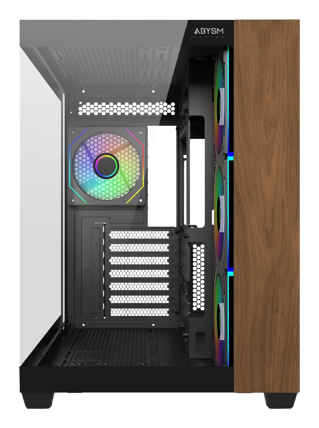 Caja Pc Abysm Danube Sava Nature 285b Black Argb Torre Atx, Itx, Micro Atx - Lateral Y Frontal Cristal Templado - 3.5" Y