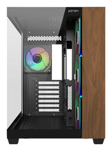 Caja Pc Abysm Danube Sava Nature 285b Black Argb Torre Atx, Itx, Micro Atx - Lateral Y Frontal Cristal Templado - 3.5" Y