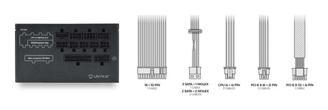 EAN 8436617921407 - UNYKAch UK213850 unidad de fuente de alimentación 18+10 pin ATX Negro imagen 5