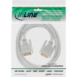 Cable Inline Dvi-D 24+1 Macho A Macho Dvi Dual Link Blanco/Dorado 5m