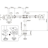 EAN 5901811404085 - Montis Uchwyt monitorowy podwójny Everest 13-27" MT015 68,6 cm (27") Escritorio Negro imagen 3