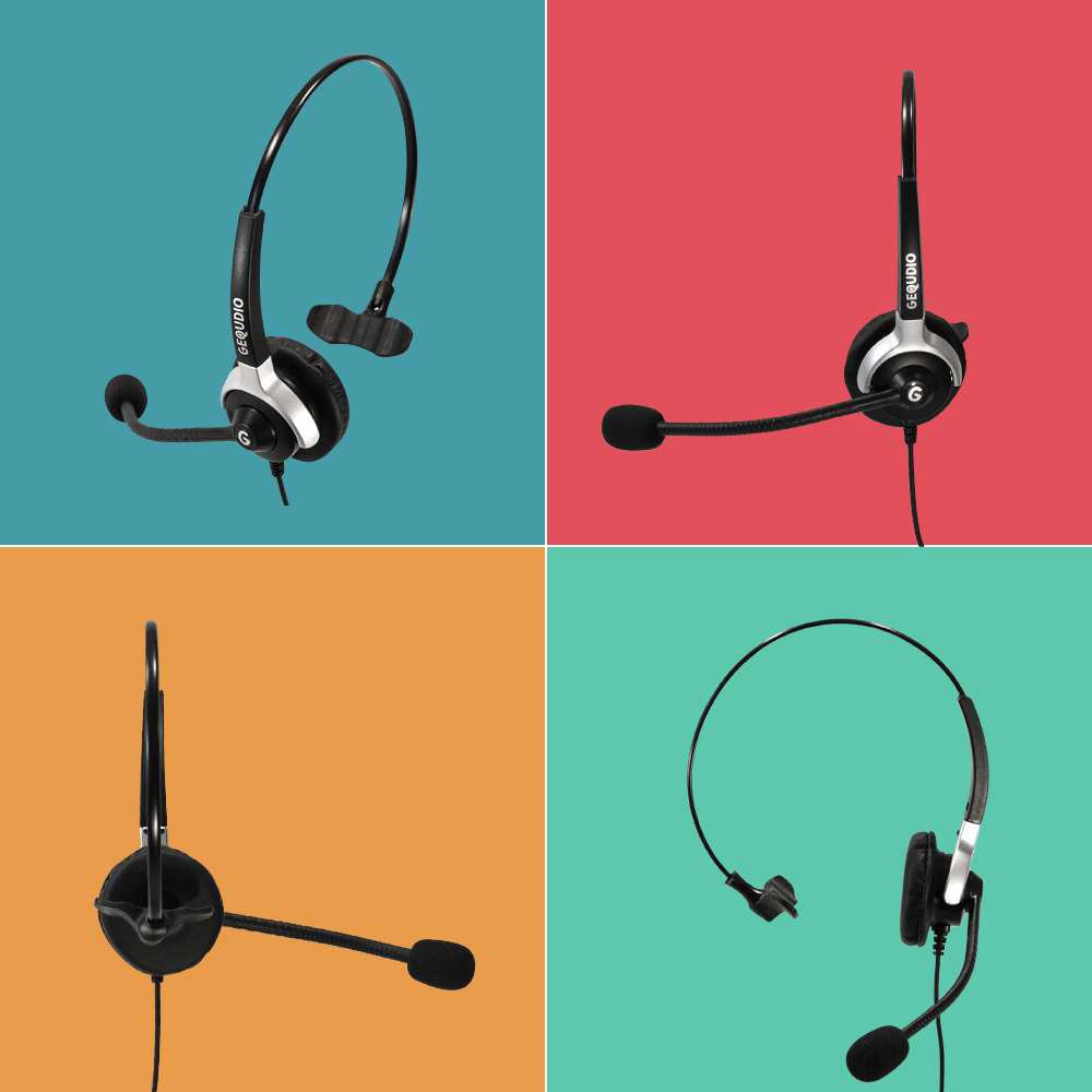 Auriculares Gequdio Monoaural Con Cable Para Unify