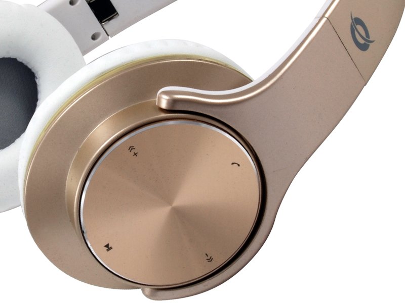 Conceptronic Auriculares Bluetooth Con Funcion Altavoz  Manos Libres Reproduce Desde  Microsd Color Oro