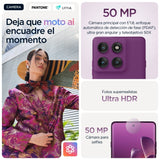 Smartphone Motorola Edge 60 Pro 6.67" Sim Doble Android 15 5g Usb Tipo C 12 Gb 512 Gb 6000 Mah Púrpura