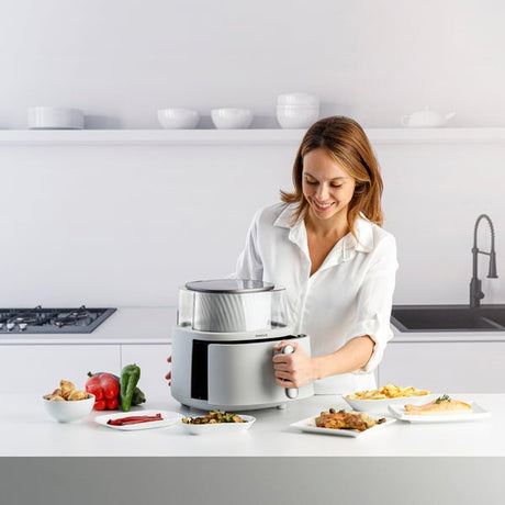 EAN 8414234739902 - Taurus Aero Crisp Spin Sencillo 6 L Independiente 1550 W Freidora de aire caliente Blanco imagen 8