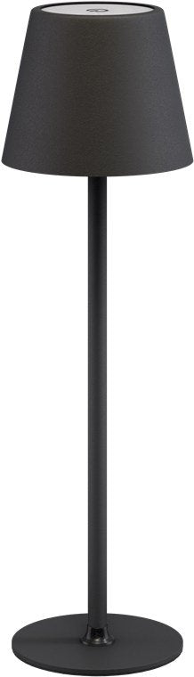 Lámpara De Mesa Led Inalámbrica, Tamaño M, 37 Cm, Negra 
Con Control Táctil, 170 Lm, Luz Blanca Cálida (3000 K) Regulable