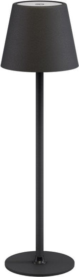 Lámpara De Mesa Led Inalámbrica, Tamaño M, 37 Cm, Negra 
Con Control Táctil, 170 Lm, Luz Blanca Cálida (3000 K) Regulable