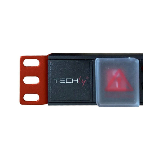 EAN 8051128102635 - Techly I-CASE STRIP-18C20 unidad de distribución de energía (PDU) 8 salidas AC 1U Negro, Rojo imagen 4