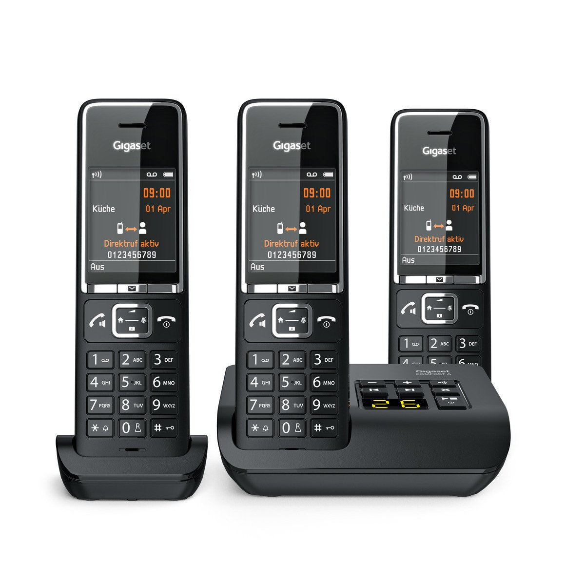 Telefono Gigaset Comfort 550a Trio Negro/Cromo