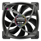 Ventilador Pc Montech Rx120 Pwm 12 Cm Negro 3 Pieza(S)