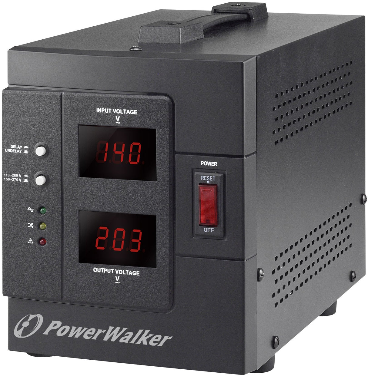 EAN 4260074977059 - PowerWalker AVR 2000 SIV FR regulador de voltaje 2 salidas AC 110 - 280 V Negro imagen 2