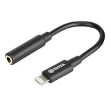 Boya 3.5mm Female Trs To Male Lightning Adapter Cable (20cm)