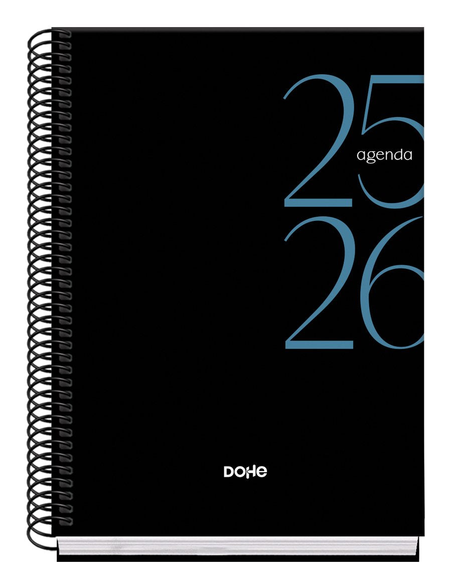 Dohe System Agenda Escolar 25/26 Espiral A5 - Semana Vista - Papel 70g/M2 - Cubierta De Carton Plastificado - Color
