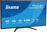 Iiyama Prolite X4373uhsu-B2 (108 Cm (42.5 Zoll), Negro (Matt), Ultrahd/4k, Va, Dual-Mode, Fb, Usb-Hub, Kvm) X4373uhsu-B2