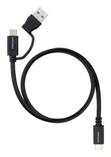 Cable Usb-C+Usb-A/M-Usb-C/M 3.2 Gen2  60w 4k 2m