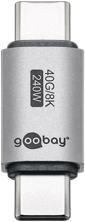 Adaptador Usb-C Macho A Usb-C Macho 240w 40gb/S 8k A 60hz Compacto Usb4.0 Goobay