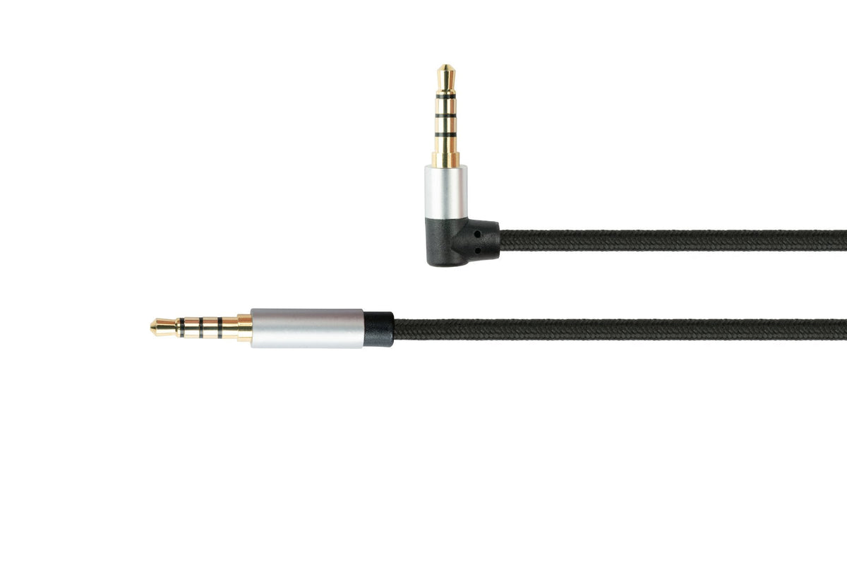 Python Audiocable 4-Pol. Klinkenm. Eins. Gew. Negro 1m