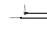 Python Audiocable 4-Pol. Klinkenm. Eins. Gew. Negro 1m