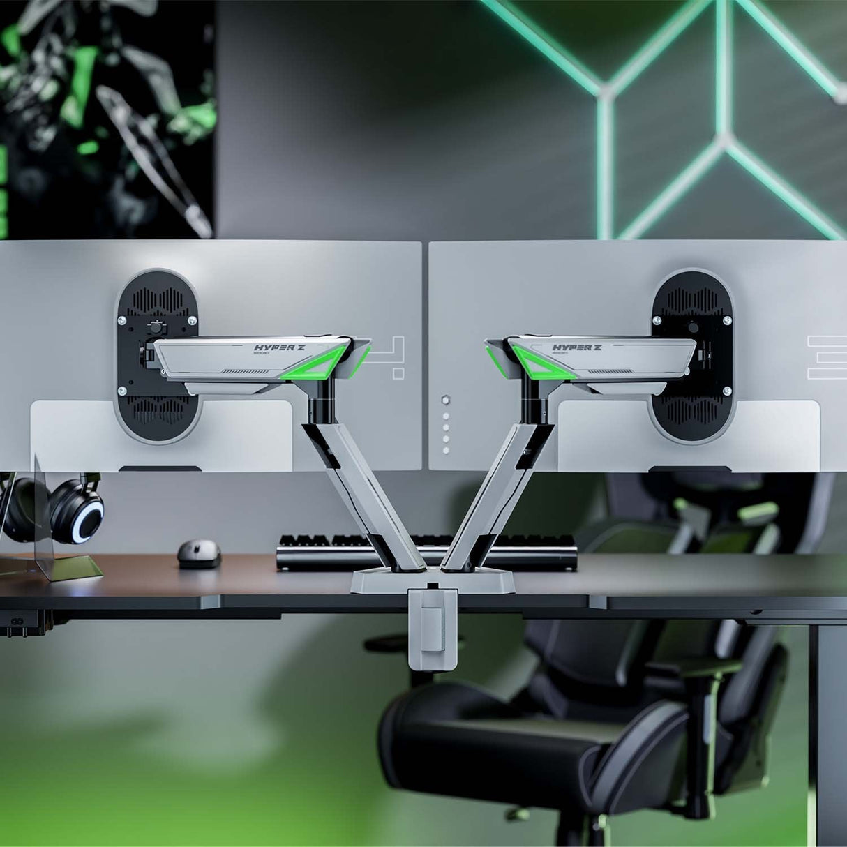 EAN 8435739902585 - AISENS DT38TSR-345 soporte para monitor 96,5 cm (38") Escritorio Negro, Blanco imagen 5