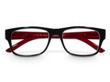 Hama Gafas De Lectura De +1.5 Dioptrias - Montura De Plastico Reciclado - Unisex - Negro Y Rojo