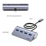 Unitek H1337bgy01 Hub 4in1 Usb-C With 4x Usb-A