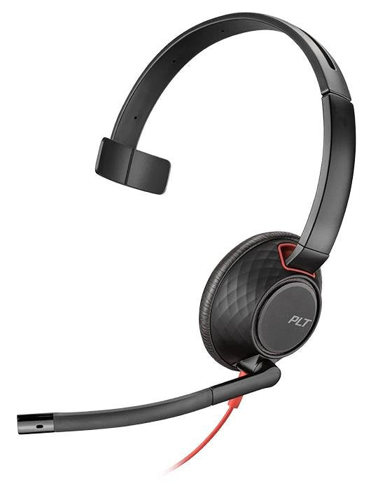Poly Blackwire 5210 Auriculares Alámbrico Diadema Llamadas/Música Usb Tipo C Negro, Rojo