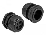 Delock Prensaestopa Para Cable Pg29 Para Cable Redondo Con Cuatro Entradas De Cable Negro