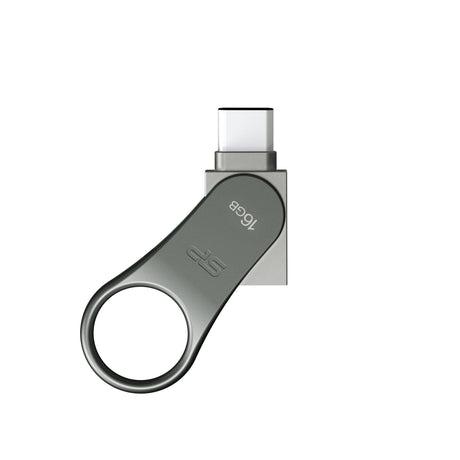 EAN 4712702644814 - Silicon Power Mobile C80 unidad flash USB 16 GB USB Type-A / USB Type-C 3.2 Gen 1 (3.1 Gen 1) Titanio imagen 3