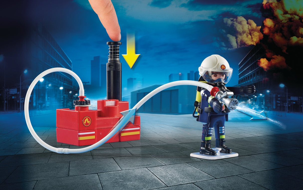 Playmobil Ciudad Accion -  Bomberos Con Bomba De Agua