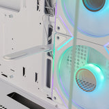 Caja Nox Semitorre Frameless Hummer Signal Argb Blanca Usb Type C