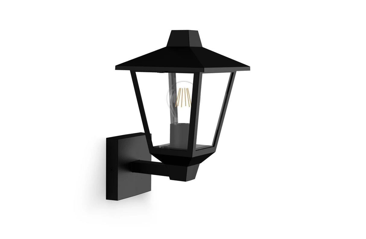 Aplique Exterior Kinno, Negro, Tipo Farola, E27, 25 W, Sin Bombilla, Luz Hacia Arriba