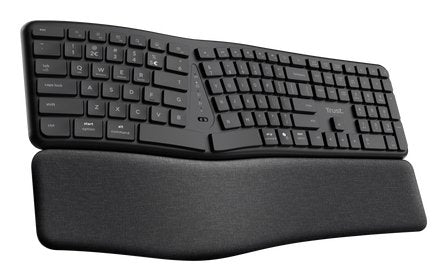 Teclado Inalámbrico Por Bluetooth Trust Keyra Multidispositivo Ergonómico
