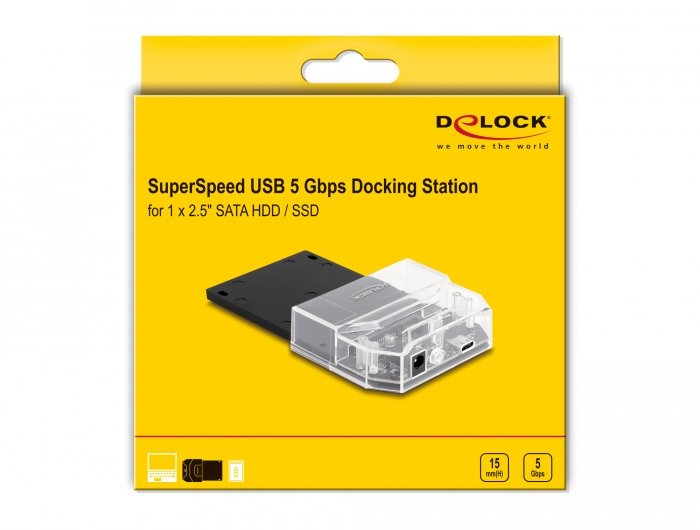 Delock Estación De Acoplamiento Superspeed Usb 5 Gbps Para 1 X 2.5? Unidad Sata Hdd / Ssd