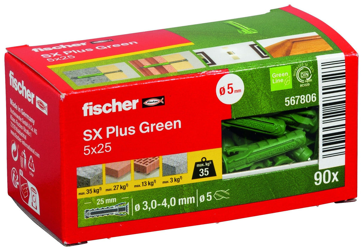 Fischer Dübel Sx Plus Green 5x25