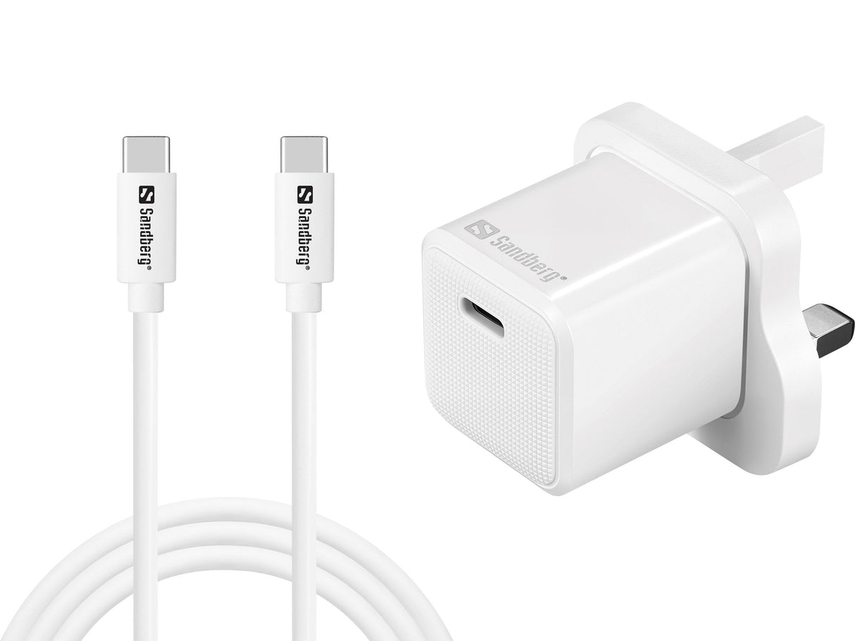 Usb-C 20w Charger Uk+Usb-C To  C Usb-C 20w Charger Uk+Usb-C C