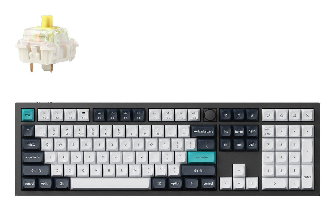 Keychron Q6 Max, Teclado Para Juegos Negro Multicolor, Diseño De, Gateron Jupiter Banana, Hot-Swap, Marco De Aluminio, Rgb Q6m-M4-De